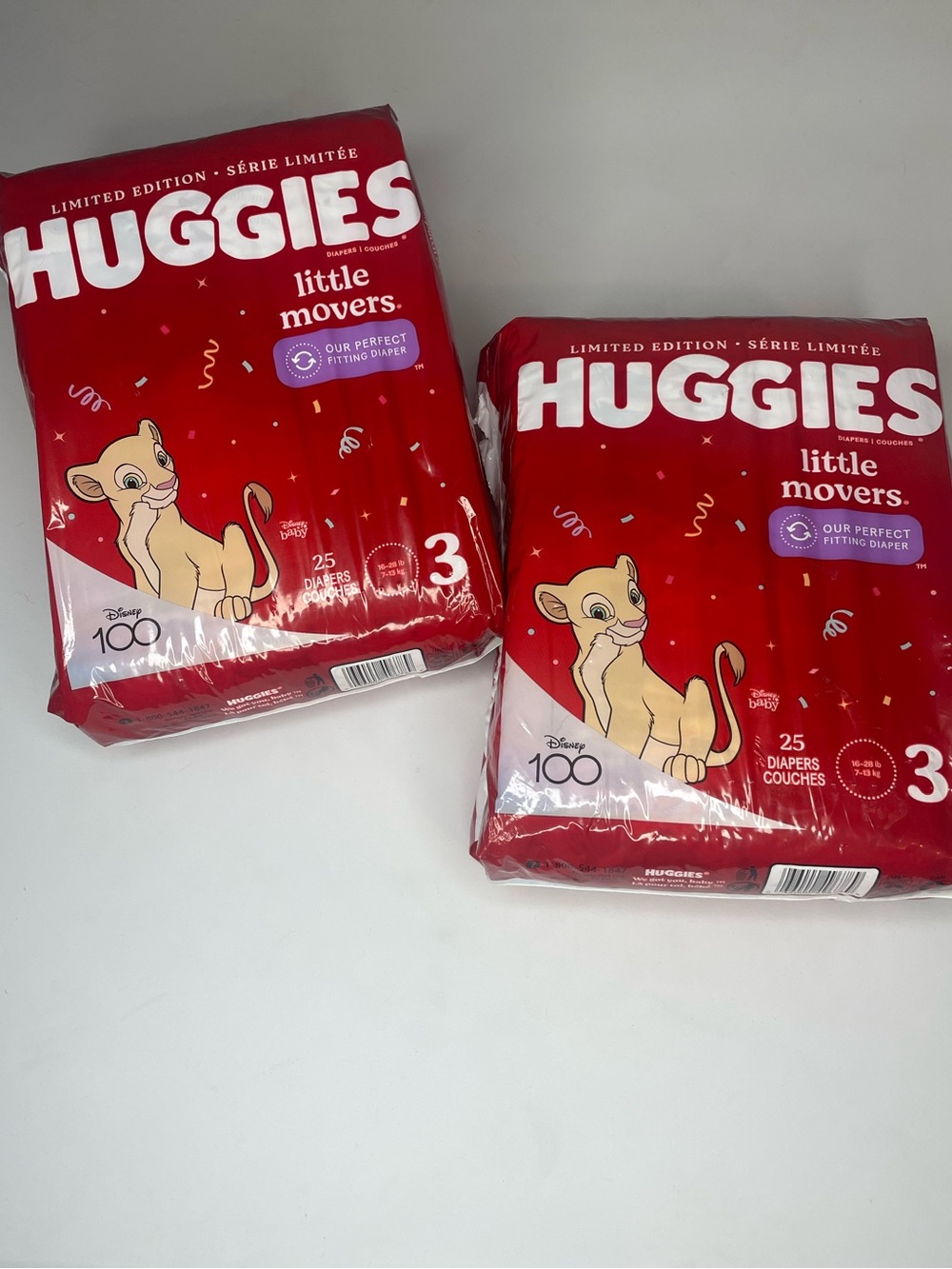 Huggies Little Movers Diapers Size 3 - Red Lion Design (2 Packs) 2 Pack Bundle